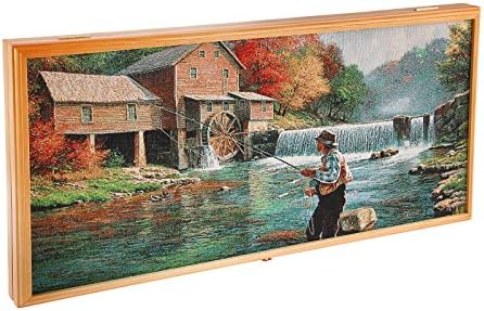 24" Wood Backgammon Game Set Gobelin "Fisherman"