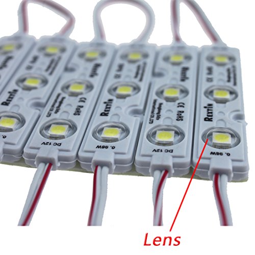 Rextin Super bright 200pcs 3 LED Module White 5050 SMD 66-72LM Each Module Waterproof Decorative Light for Letter Sign Advertising Signs with Tape Adhesive Backside 3 Years Warranty - Thumbnail 2