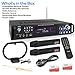 PYLE-PRO 4 Channel Home Audio Power Amplifier - 3000 Watt Stereo Receiver w/ Speaker Selector, AM FM Radio, USB, Headphone, 2 Wireless Mics for Karaoke, Great for Home Entertainment System PWMA3003T