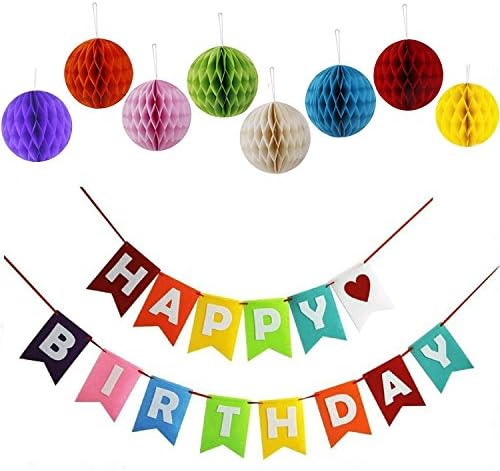 Monopril Birthday Party Decorations, Include Banner and Tissue Pom Poms, Perfect for Boys&amp;Girls Brithday Party
