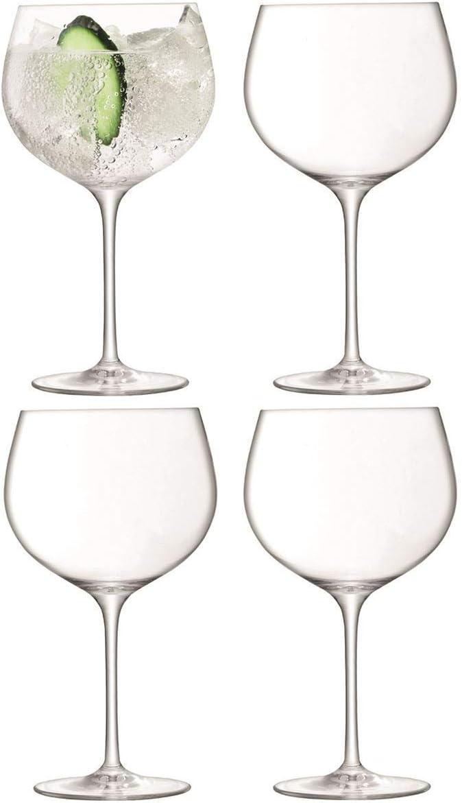 LSA International Balloon Gin Balloon Glass 680 ml Clear, Transparent, 4 Count (Pack of 1)