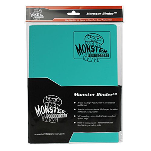 Monster Binder - 9 Pocket Matte Teal Album - Holds 360 Yugioh, Magic, and Pokemon Cards