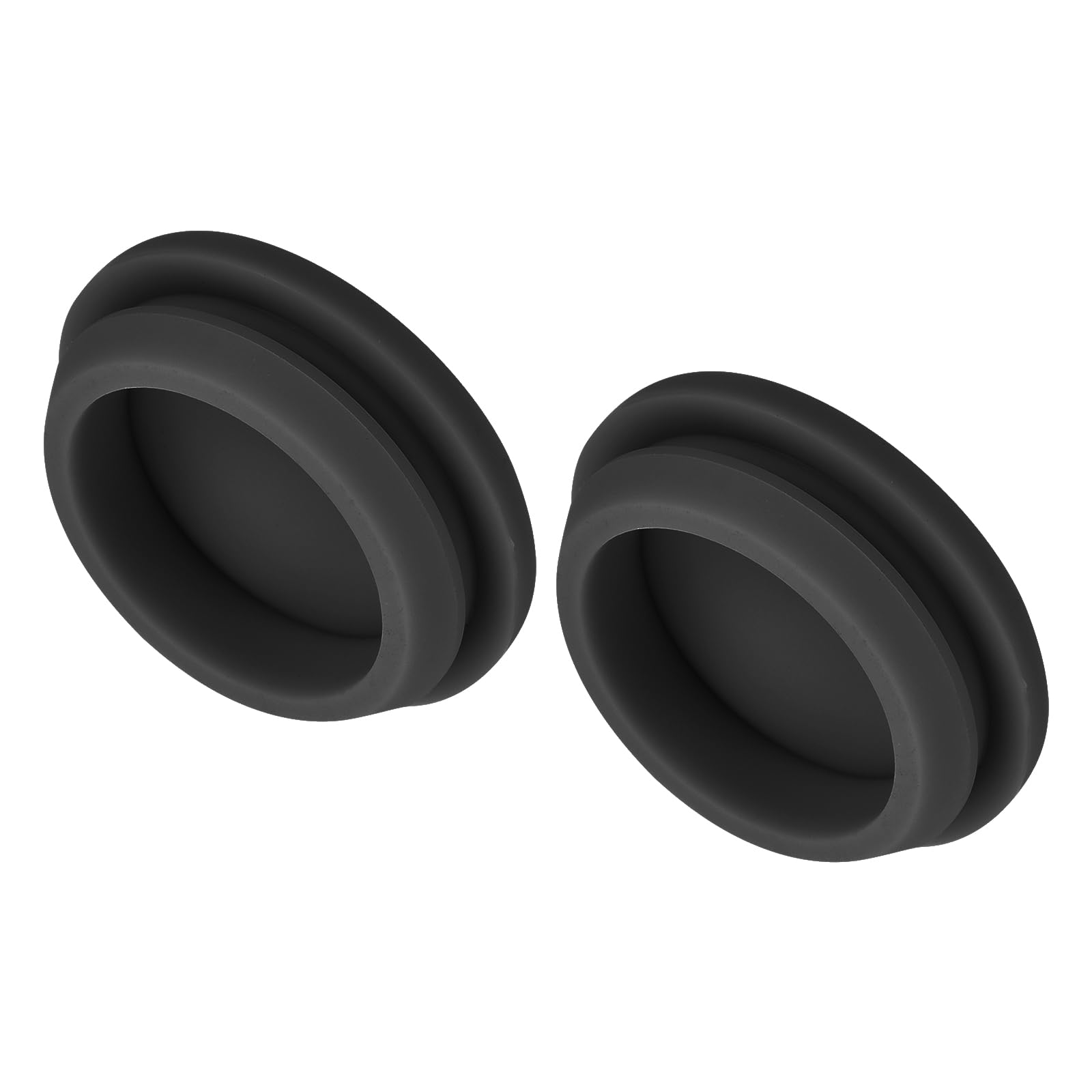 Photo 1 of MECCANIXITY 2pcs Silicone Snap in Locking Hole Plugs,29mm/1.1 Inch Mounting Diameter Narrow Groove Width 2.5mm Panel Seal Cover Round for Kitchen Bulkheads Waterproof Sealing Plugs Black