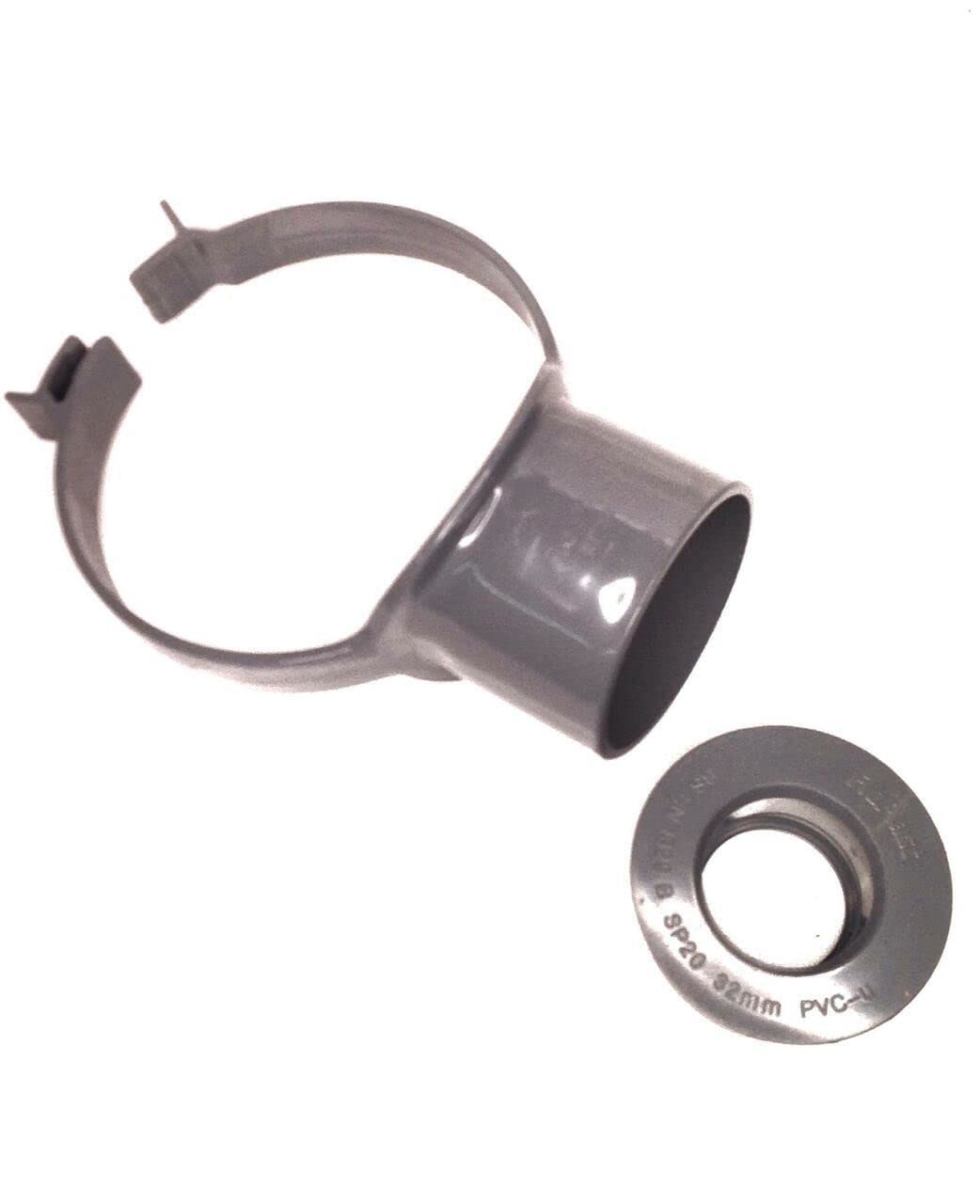 C - Soil Pipe Grey Strap Boss & 36mm Solvent Boss Adapter