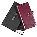 OCASE Samsung Galaxy S9 Case Leather Flip Wallet Case for Samsung Galaxy S9 Devices (Burgundy)