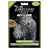 ROYAL BRUSH Mini Silver Foil Engraving Art Kit 5 by 7-Inch, Prowling Friends