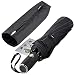 Anntrue Travel Umbrella Windproof, Auto Open Close Compact Umbrellas for Women and Men Teflon Coating with 10 Rib Construction, Zipper Pouch (Black) primary
