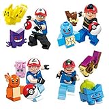 Mystic Brick TM 4 pks (12 PCS) Pokemon Go Minifigures Compatible with Lego TM toy set - Pikachu Charmander Bulbasaur Squirtle Eevee - 4 trainer and 8 pokemon