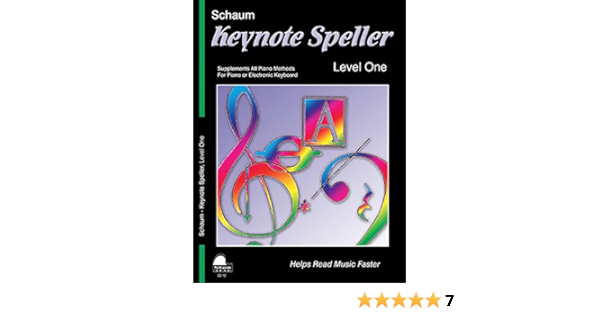 Keynote Speller Level 1 Schaum Publications Keynote Speller Schaum John W 9781936098033 Amazon Com Books
