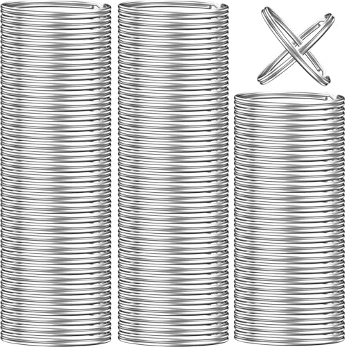 300PCS Split Key Rings, Key Rings Bulk for Keychain and Crafts, 1 inch (25mm)
