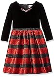 Blush by Us Angels Girls' Velvet and Lace Dress