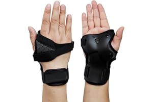 Yundxi Brace Wrist Support Protective Impact Wrist Guards Gear for Skating Skateboard Skiing Motocross Snowboard- 1 Pair