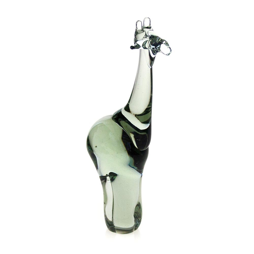 Hand Made Recycled Glass Giraffe Sculpture [07-B]