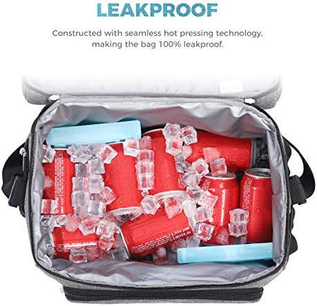 Lifewit Collapsible Cooler Bag 32-Can Insulated Leakproof Soft Cooler Portable Double Decker Cooler Tote for Trip/Picnic/Sports/Flight, Grey 3 Lifewit Collapsible Cooler Bag 32-Can Insulated Leakproof Soft Cooler Portable Double Decker Cooler Tote for Trip/Picnic/Sports/Flight, Grey