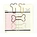 Creative Paperclips Cute Bone Shaped Paper Clamps for Office School, Assorted Color Pack of 100