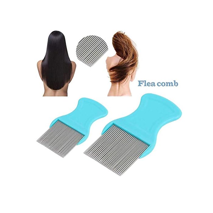 Yu2d Hair Lice Comb Brushes Terminator Fine Egg Dust Nit Free Removal Stainless Steel