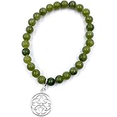 J.C. Walsh and Sons Ltd Connemara Marble Stretch Bracelet with Celtic Knot from Ireland #60803