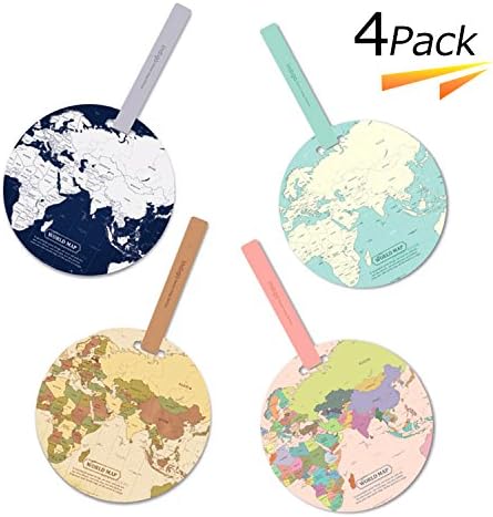 Travel Luggage Tags,4 pack Personalized Travel ID Label Tags Holders For Suitcase Baggage Backpack