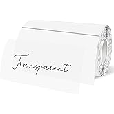YEGAWEN Transparent Thermal Labels Stickers 2x4 Inch, Self-Adhesive Clear Waterproof Thermals Stickers for Logo Design, Transparent Direct Thermal Labels- 200 Sheets