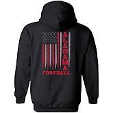 Football Team Color American Flag Unisex Hooded Sweatshirt