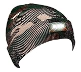 VANCIC Ultra Bright 5 LED Hands Free Unisex Lighted Beanie Cap/Hat Power Stocking - 12000MCD of Flashlight for Outdoors Sports, Camping, Grilling, Jogging, Fishing, Handyman Working (Camouflage)