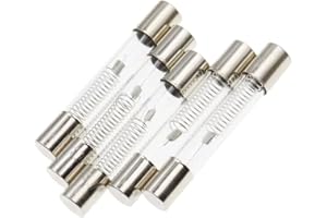IBYZSO 6 * 40mm 5KV Microwave Oven Fuse Glass Tube Fuse 5000V High-Pressure Fuse,0.65A 5KV,Without Enclosure kit 5pcs