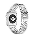 YJYdada Stainless Steel Smart Watch Band Replacement Strap For Apple Watch Series 3 38MM (Silver)
