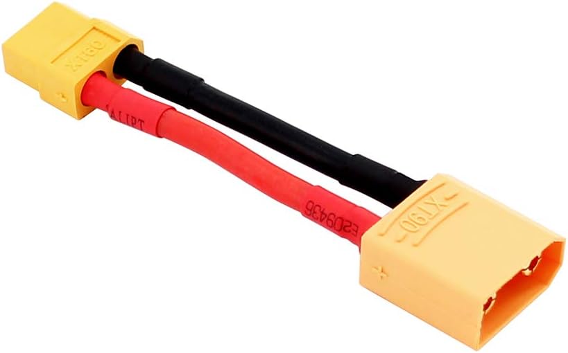 OliYin 3pcs XT90 Male to XT60 Female Connector Converter Adaptor with 12awg 1.96inch Cable(Pack of 3), Yellow - Image 4