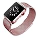Apple Watch Band, Full Magnetic Closure Replacement Band for Apple Watch Edition Series 3/2/1 2017 Release (38mm rose gold)