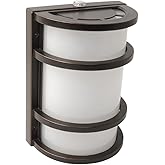 Feit Electric - Dusk to Dawn LED Bronze Half Moon Security Outdoor Wall Light, 5000K (73702)