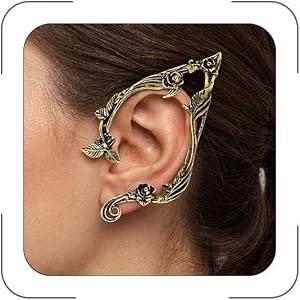 Elf Ear Cuffs for Women Fairy Ears Halloween Earrings | Goth Punk Ear Cuffs Wrap Earrings Fantasy Jewelry Accessorie Gifts