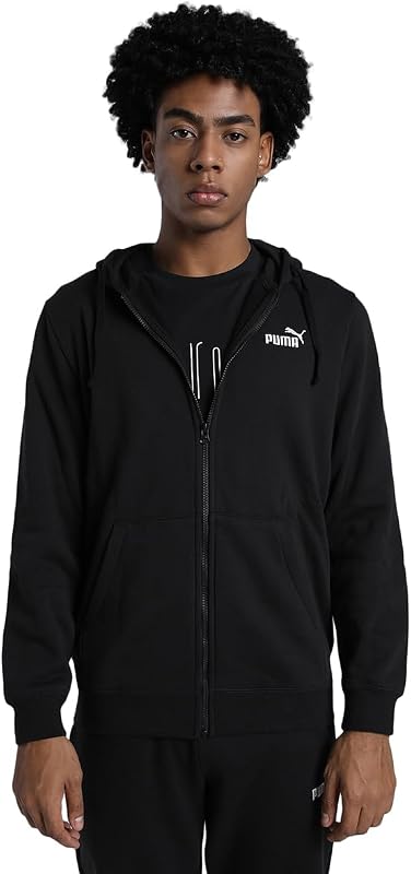 Ess No. 1 Logo Full-Zip Hoodie FL, Giacche di Sudore Uomo, PUMA Black,