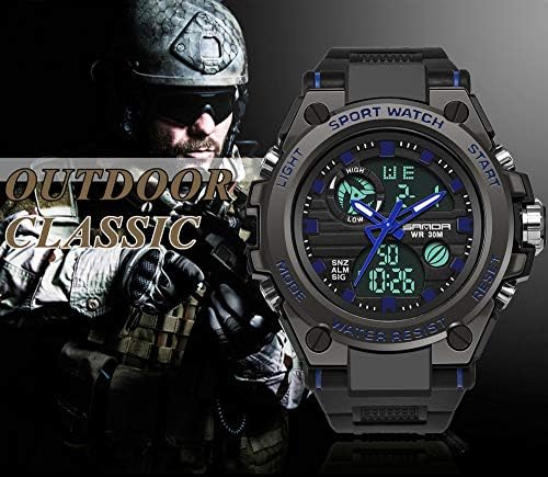 Digital waterproof watch with a black band displaying time and date, priced at $21.99.