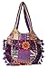 Tribe Azure Large Casual Colorful Patchwork Hippie Woman Bag Tote Canvas Beach Shoulder Handbag School Laptop Books Blanket Camping Market Travel Handmade