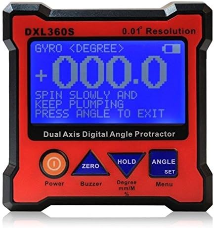 Newest DXL360S Dual Axis Digital Angel Protractor 0.01° Resolution Rechargeable