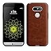 LG G5 Case [Tridea] Power Guard Premium Synthetic Leather Bumper [Shock Absorbent][Scratch-Resistant] Case for LG G5 (2016) [Brown]