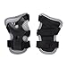 Kid's Adjustable Sports Protective Gear Set -Knee Pads Elbow Pads Wrist Guards for Skating Cycling Outdoor Sports as Birthday, Christmas Gift (black+grey)