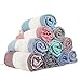 Gute Turkish Towels Bath Beach Hammam Towels, Extra Large Hammam Towel Wrap Pareo Fouta Throw Peshtemal Towel SET of 6 100% Natural Turkish Cotton Foua Blanket Set (Assorted)