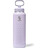 Takeya Sport 40 oz Triple-Insulated Stainless Steel Water Bottle, Straw Lid – Leakproof, Sweatproof, BPA-Free, Keeps Drinks Cold 36 Hrs, Hot 14 Hrs – Moonlight