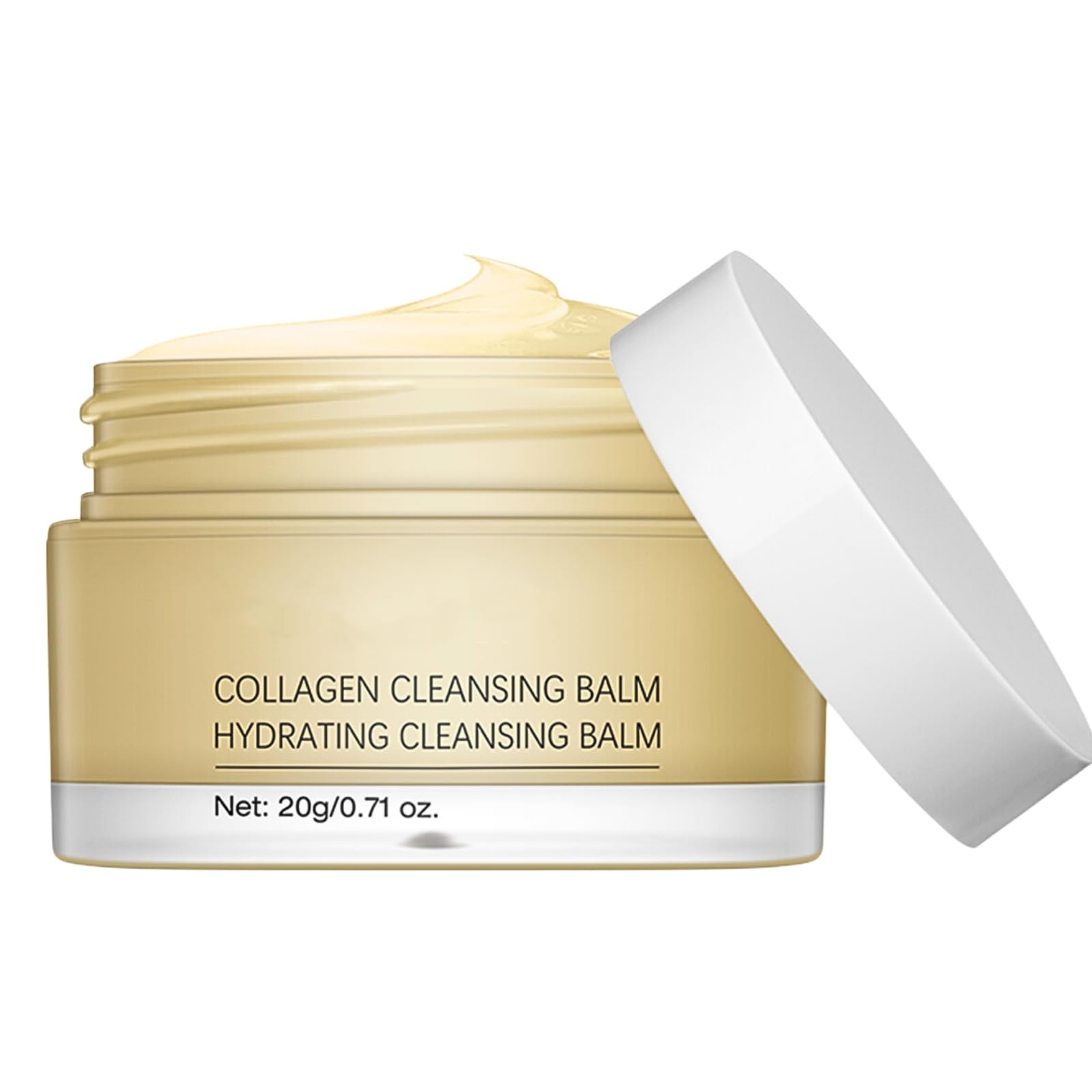 Collagen Cleansing Balm, 3-in-1 Melting Facial Cleanser for Makeup Remover, Rose Fragrance Face Eye Makeup Remover Balm, Nourishes & Soothes Skin, Quickly Dissolves Makeup, 20g