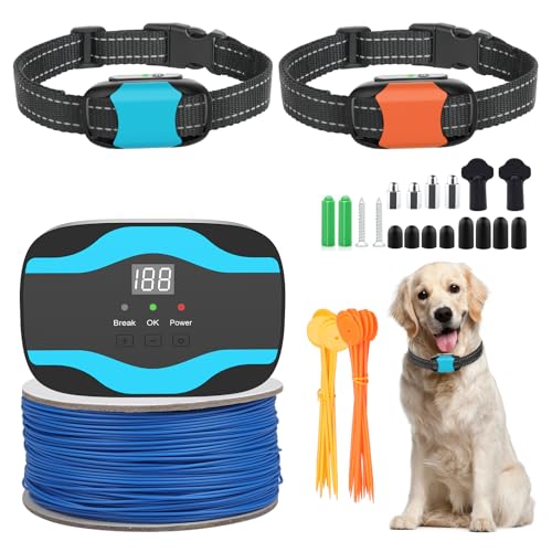 Photo 1 of RUXAN Underground Dog Electric Fence for Dogs, Electric In Ground Dog Fence Containment System Aboveground Pet Containment System with Waterproof Collar Receivers Covers up to 3/4 Acre