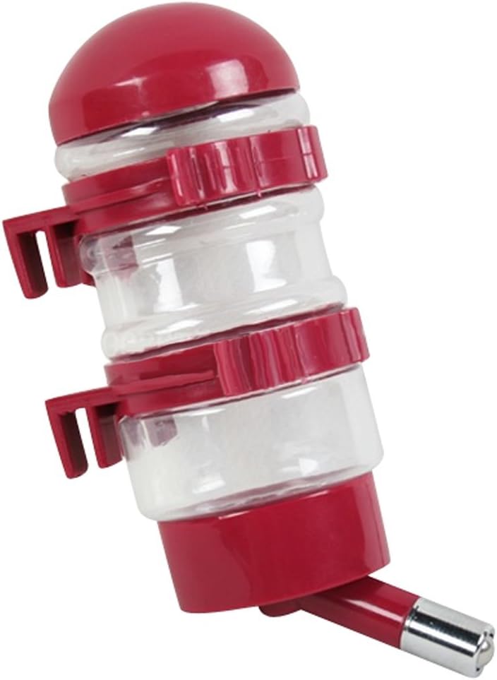 DELIFUR Portable Dog Travel Water Kettle Cat Dog Water Dispenser Pet Travel Water Bottle Foldable Pet Dog Cat Travel Water Drinking Feeder (Red)