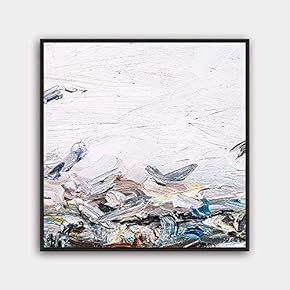 Framed Canvas Wall Art Abstract Color Painting Canvas Prints Home Artwork Decoration for Living Room,Bedroom - 16x16 inches