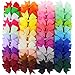 Hair Bows, Coxeer 40Pack Hair Bows for Baby Girl Alligator Clips Grosgrain Ribbon Boutique Hair Accessories for Baby Girls Kids Teens Toddlers Children Newborn