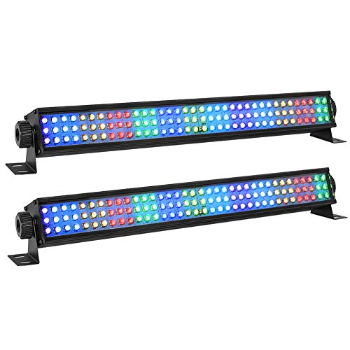 Stage Lights Bar, YeeSite 20" 25W 108LEDs RGB Wash Lights Bar DMX Control Auto Play Strobe Effects Uplights for Wedding Birthday Party Stage Lighting - 2 Pack
