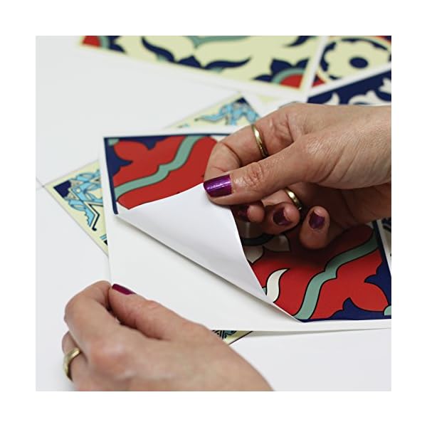 Wall Genie Tile Stickers x30 Pack, Self adhesive vinyl, 150mm x 150mm