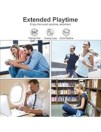 Auriculares inalámbricos, Jurgen K Bluetooth 5.0 auriculares IPX7 Impermeable Estéreo Hi Fi Sonido Mini Auriculares Deportivos Auriculares in Ear Cancelación de Ruido con 3000mAH Funda de Carga