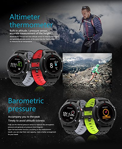 Bounabay GPS Smart Sports Watch Fitness Tracker with Activity Tracking Heart Rate Monitor Sleep Moniter Message Notification Waterproof Activity Tracker for Android and iOS