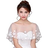 Makroyl Lace Wedding Shawls Wrap For Women Bridal Shrug Bolero Cape Shoulder Covers Up For Dress Party
