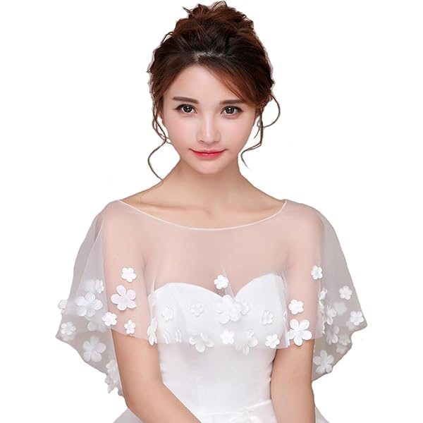 Bow Tulle Double Shoulder Shawl azaleas 1Pair Cute Bow Tulle Double Shoulder Shawl Removable  main image 3